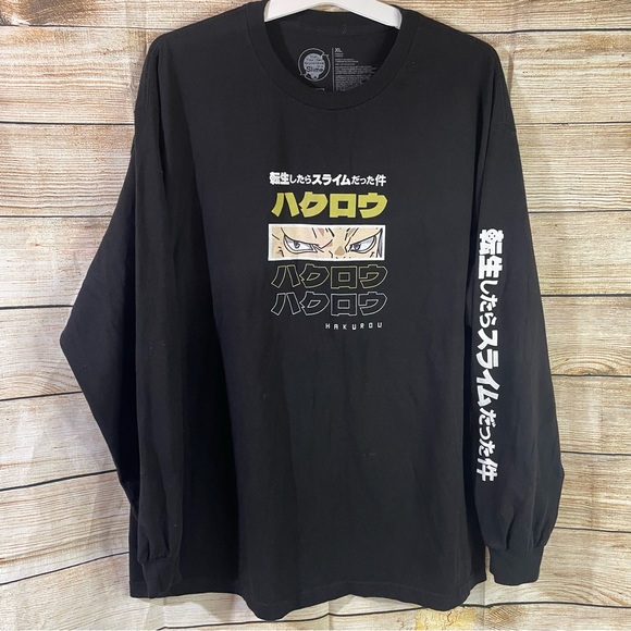 Reincarnated as a slime Hakurou eyes Long sleeves black t-shirt size XLarge - Picture 5 of 11